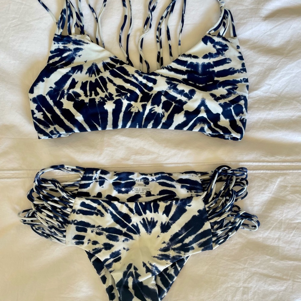 Mikoh tie dye blue bikini